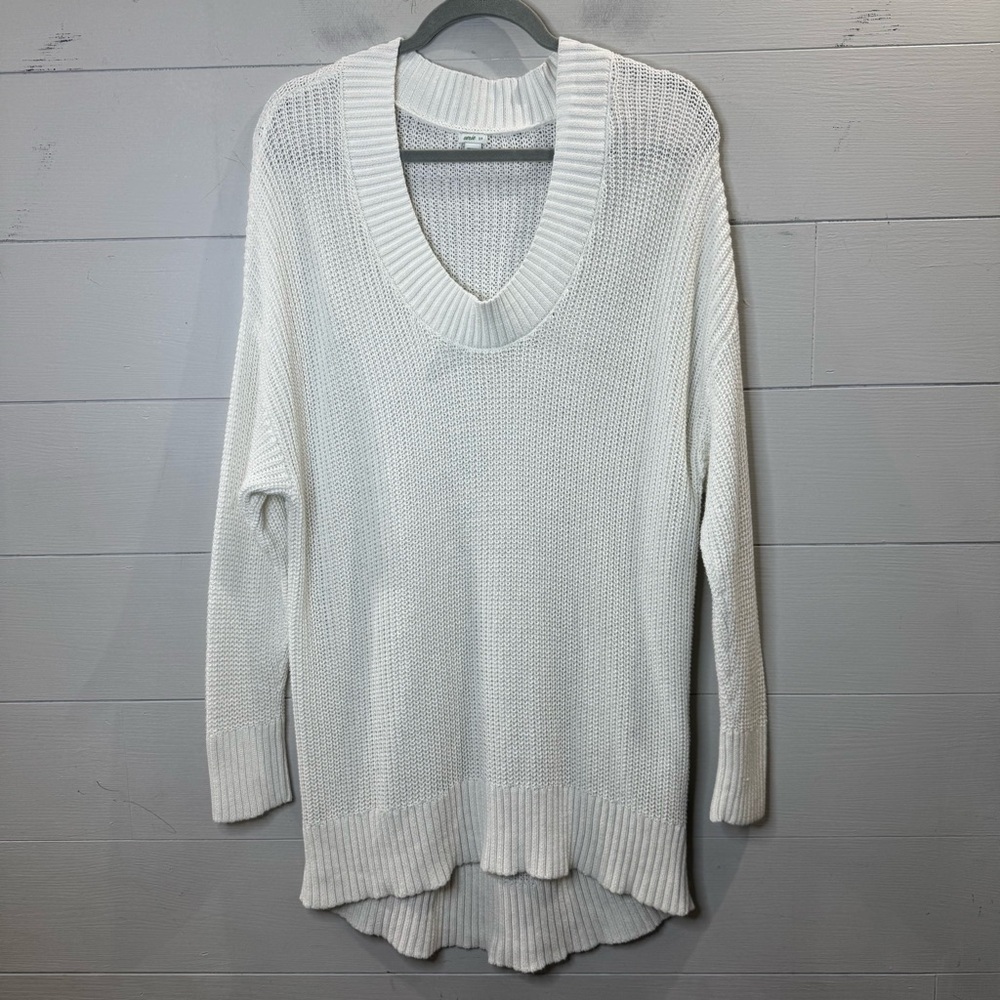 Aerie Oversized Elegant White Women's Knit Sweater Size Small